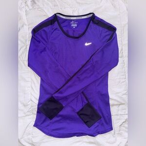 Nike Women's Dri-FIT Purple Long Sleeve Tee